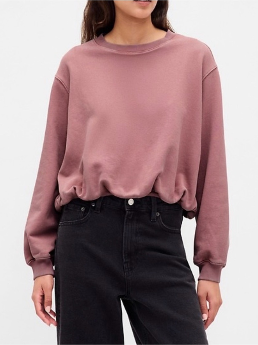 Heavyweight French Terry Bubble Sweatshirt (Medium/Mauve)